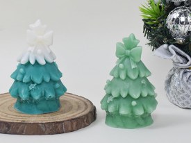 Molde silicona arbolito Navidad con moño